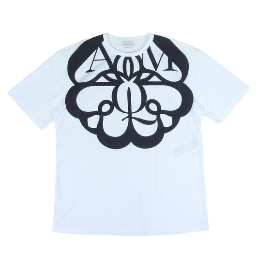 Alexander McQueen アレキサンダーマックイーン 659987 Seal Logo T-shirt シール ロゴ プリント 半袖 Tシャツ ホワイト系 40【美品】【中古】