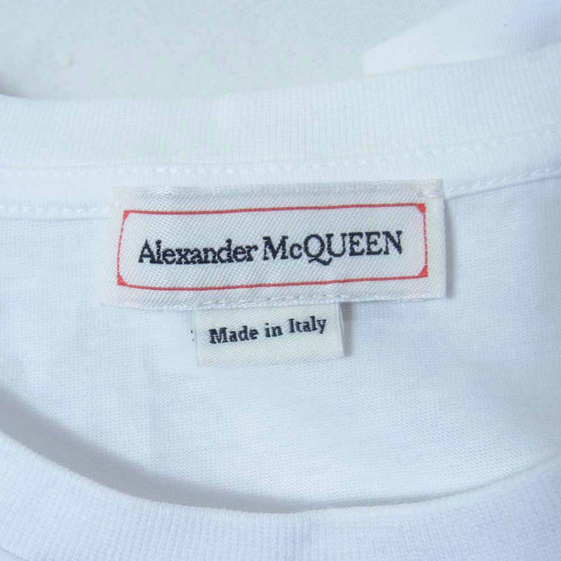 Alexander McQueen アレキサンダーマックイーン 659987 Seal Logo T-shirt シール ロゴ プリント 半袖 Tシャツ ホワイト系 40【美品】【中古】
