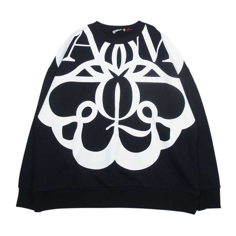Alexander McQueen アレキサンダーマックイーン 659990 ケリングジャパンタグ Seal Logo Sweatshirt シール ロゴ プリント スウェット トレーナー ブラック ブラック系 40【美品】【中古】