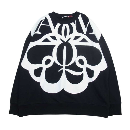 Alexander McQueen アレキサンダーマックイーン 659990 ケリングジャパンタグ Seal Logo Sweatshirt シール ロゴ プリント スウェット トレーナー ブラック ブラック系 40【美品】【中古】