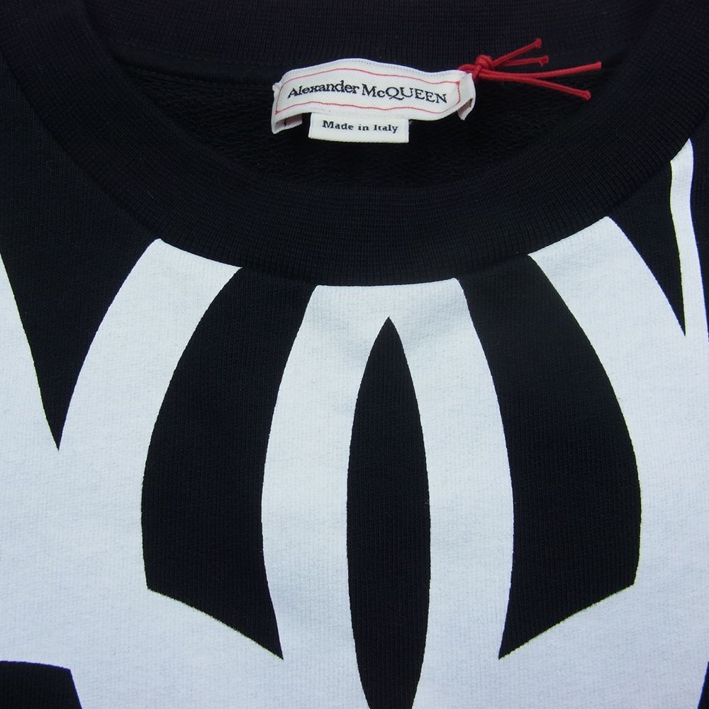 Alexander McQueen アレキサンダーマックイーン 659990 ケリングジャパンタグ Seal Logo Sweatshirt シール ロゴ プリント スウェット トレーナー ブラック ブラック系 40【美品】【中古】