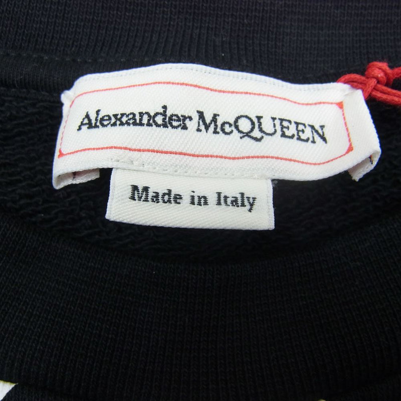 Alexander McQueen アレキサンダーマックイーン 659990 ケリングジャパンタグ Seal Logo Sweatshirt シール ロゴ プリント スウェット トレーナー ブラック ブラック系 40【美品】【中古】