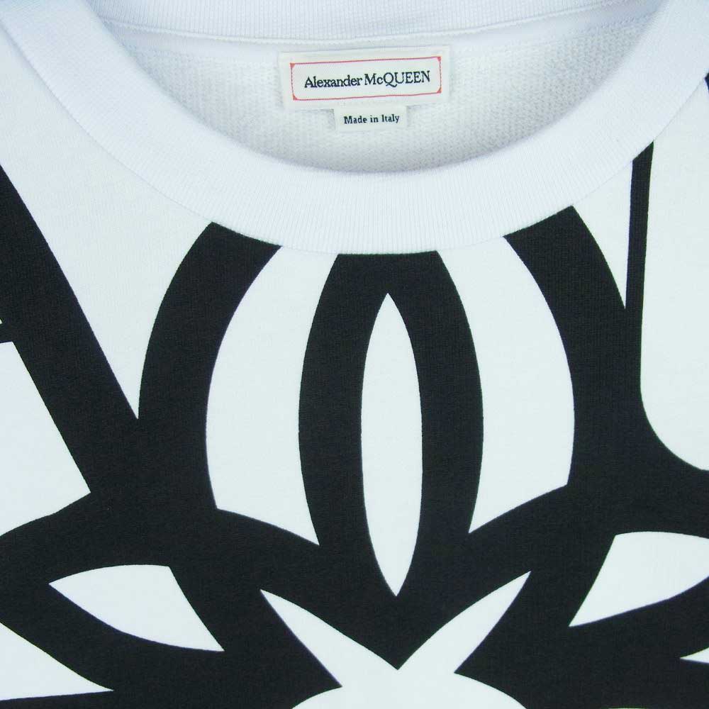 Alexander McQueen アレキサンダーマックイーン 659990 ケリングジャパンタグ Seal Logo Sweatshirt シール ロゴ プリント スウェット トレーナー ホワイト系 40【美品】【中古】