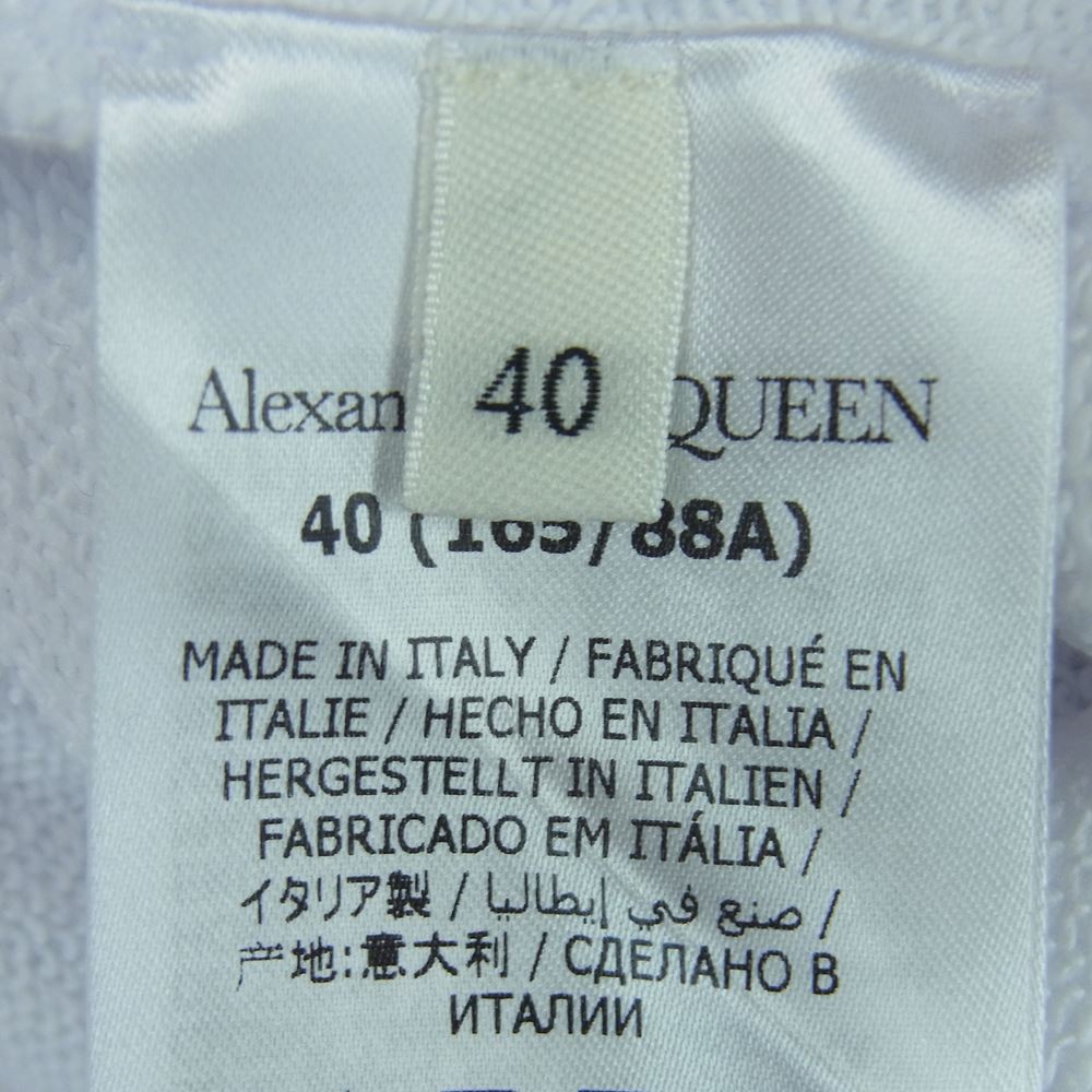 Alexander McQueen アレキサンダーマックイーン 659990 ケリングジャパンタグ Seal Logo Sweatshirt シール ロゴ プリント スウェット トレーナー ホワイト系 40【美品】【中古】