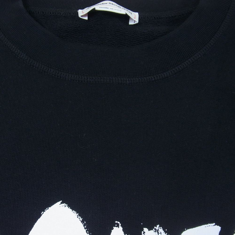 Alexander McQueen アレキサンダーマックイーン 659975 ケリングジャパンタグ GRAFFITI Sweatshirt グラフィティー ロゴ プリント スウェット トレーナー ブラック系 40【美品】【中古】