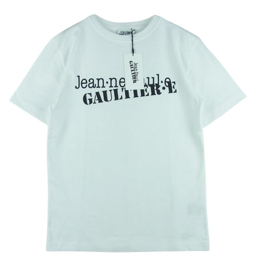 JEAN-PAUL GAULTIER ジャンポールゴルチエ Incluslve Logo T-Shirt ロゴ プリント 半袖 Tシャツ ホワイト系 ブラック系 XS【美品】【中古】