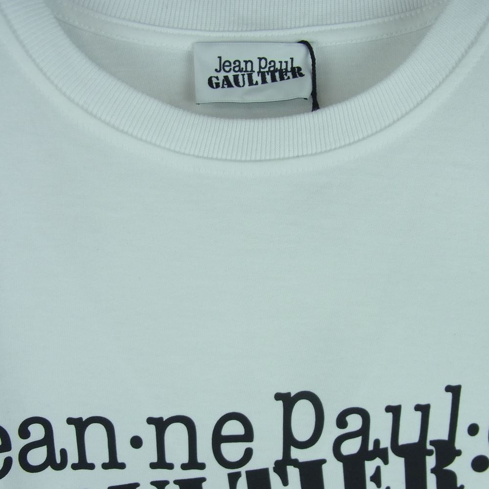 JEAN-PAUL GAULTIER ジャンポールゴルチエ Incluslve Logo T-Shirt ロゴ プリント 半袖 Tシャツ ホワイト系  ブラック系 XS【美品】【中古】