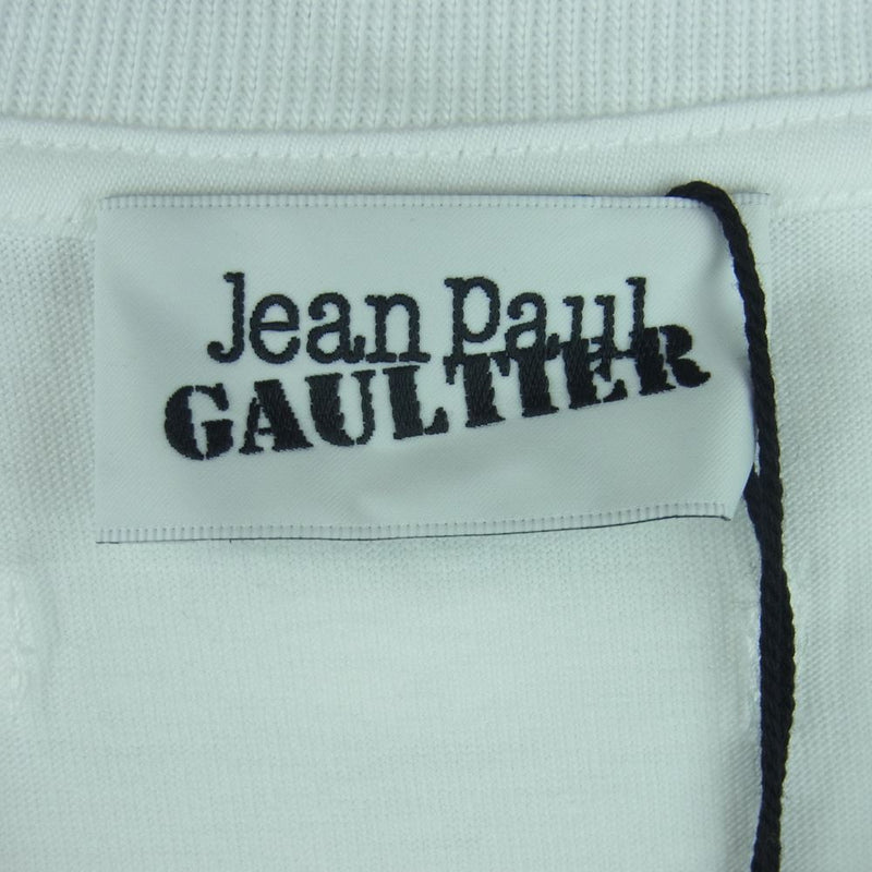 JEAN-PAUL GAULTIER ジャンポールゴルチエ Incluslve Logo T-Shirt ロゴ プリント 半袖 Tシャツ ホワイト系 ブラック系 XS【美品】【中古】