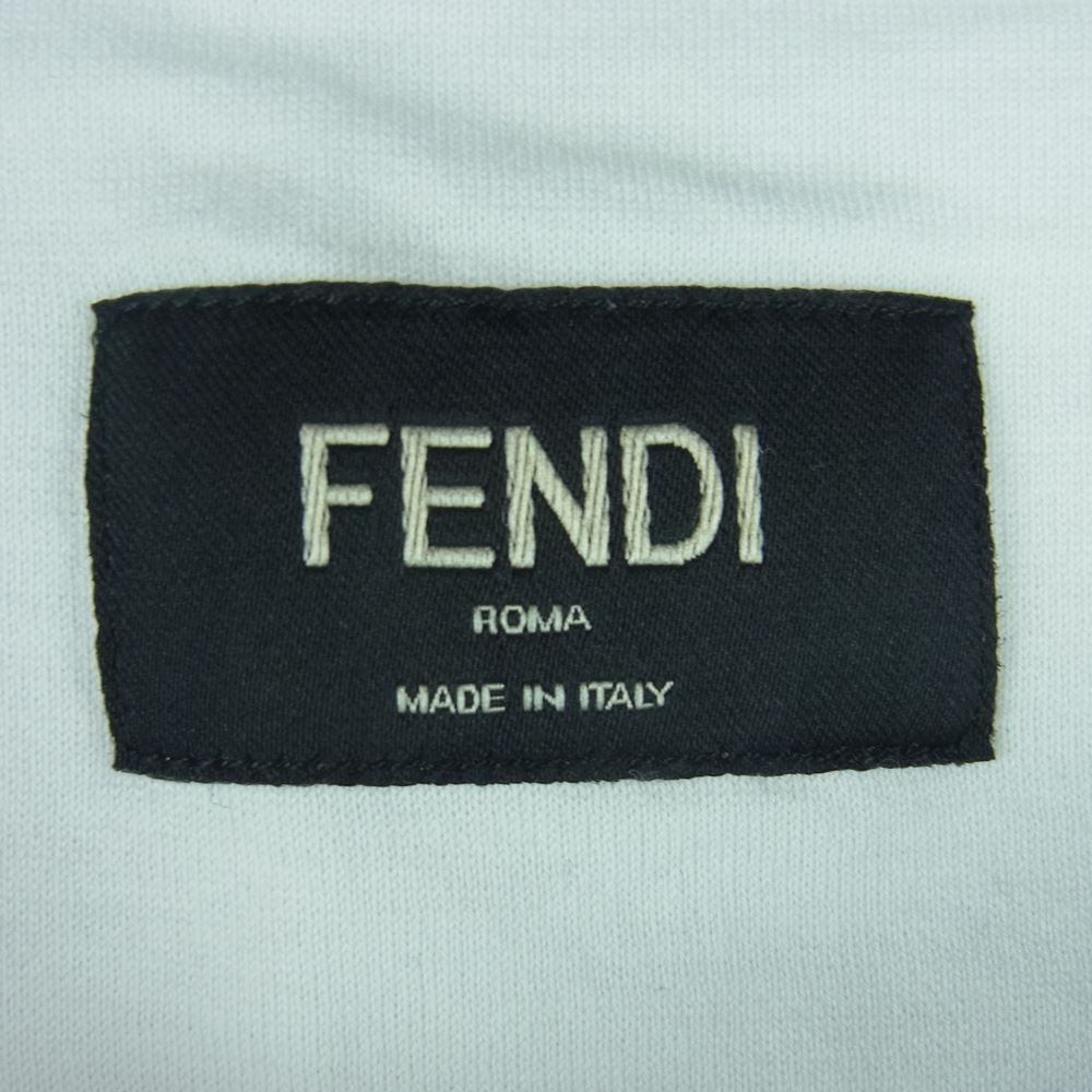 FENDI フェンディ FY0936 ACNI ACNI FENDI JOSHUA VIDES OVER T-SHIRT ズッカ イラスト プリント 半袖 Tシャツ ホワイト系 M【美品】【中古】