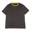 FENDI フェンディ FY0936 A6ZU FF ズッカ 総柄 ストレッチ クルーネック Tシャツ ブラウン系 M【美品】【中古】