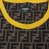 FENDI フェンディ FY0936 A6ZU FF ズッカ 総柄 ストレッチ クルーネック Tシャツ ブラウン系 M【美品】【中古】