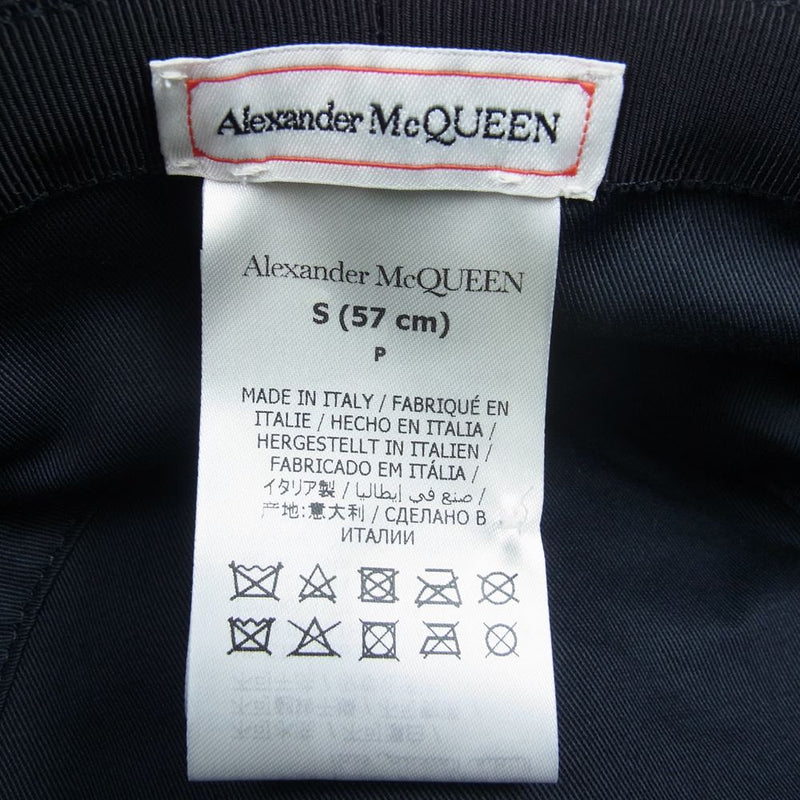Alexander McQueen アレキサンダーマックイーン 705683 GRAFFITI ALLOVER Hat グラフィティー オールオーバー 総柄 バケット ハット ブラック系 ホワイト系 S 57㎝【美品】【中古】
