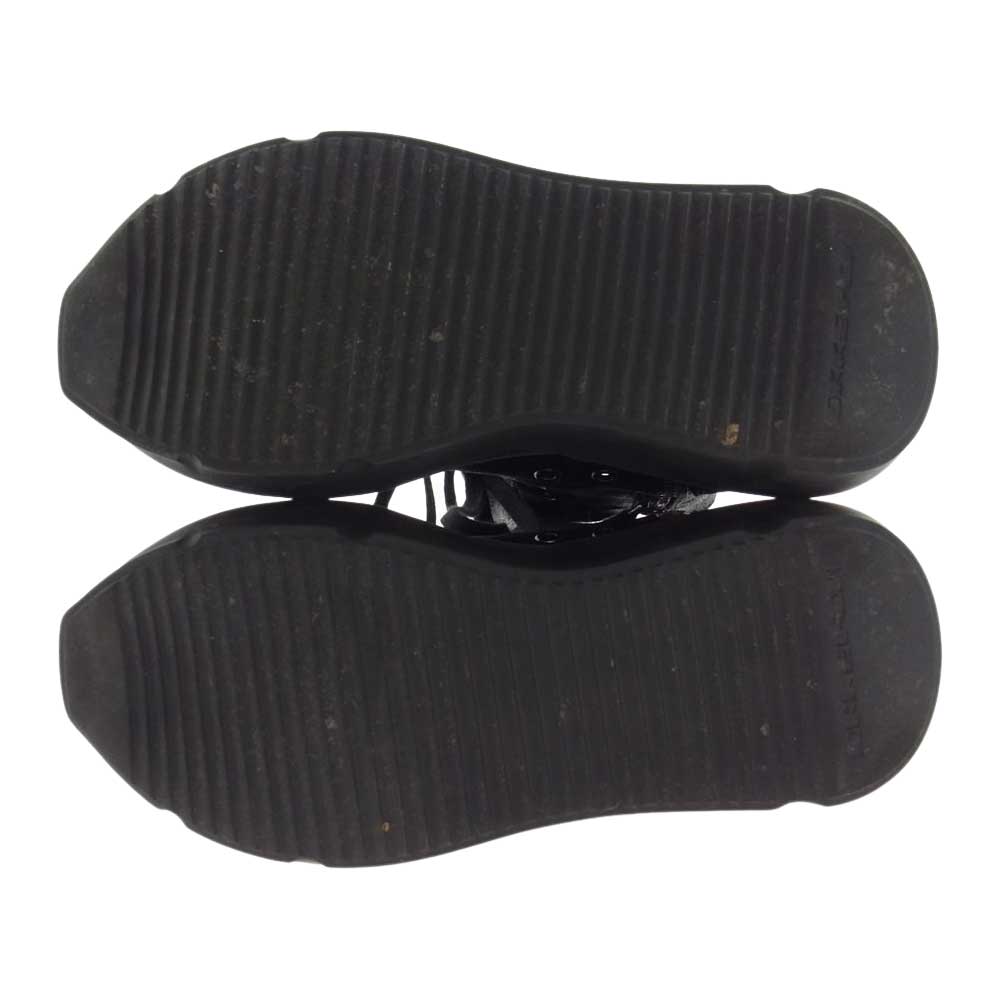 Rick Owens リックオウエンス 30843 DRKSHDW ダークシャドウ フラットフォームソール サイドジップ レースアップ ブーツ ブラック系 37【中古】