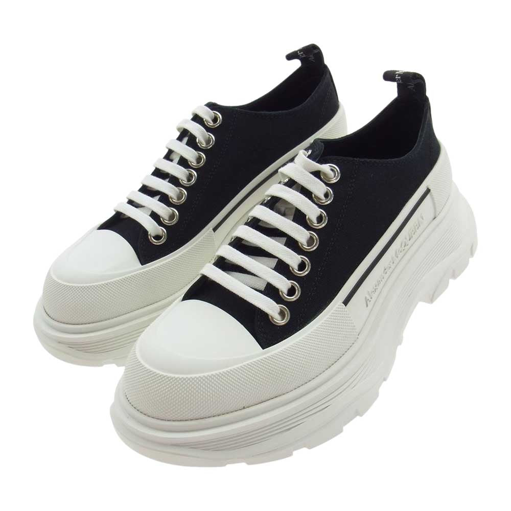 Alexander McQueen アレキサンダーマックイーン 611705 Tread Slick トレード スリック 厚底 スニーカー ブラック×ホワイト ブラック系 37【美品】【中古】