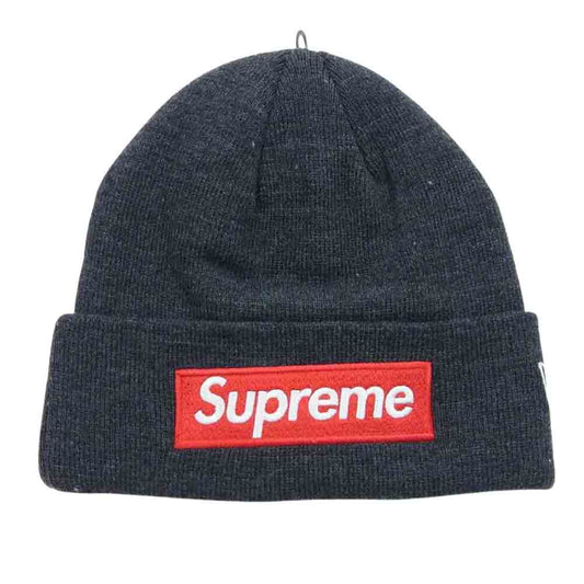Supreme シュプリーム 21AW New Era Box logo Beanie ニューエラ ボックス ロゴ ビーニー CHARCOAL  ダークグレー系【新古品】【未使用】【中古】