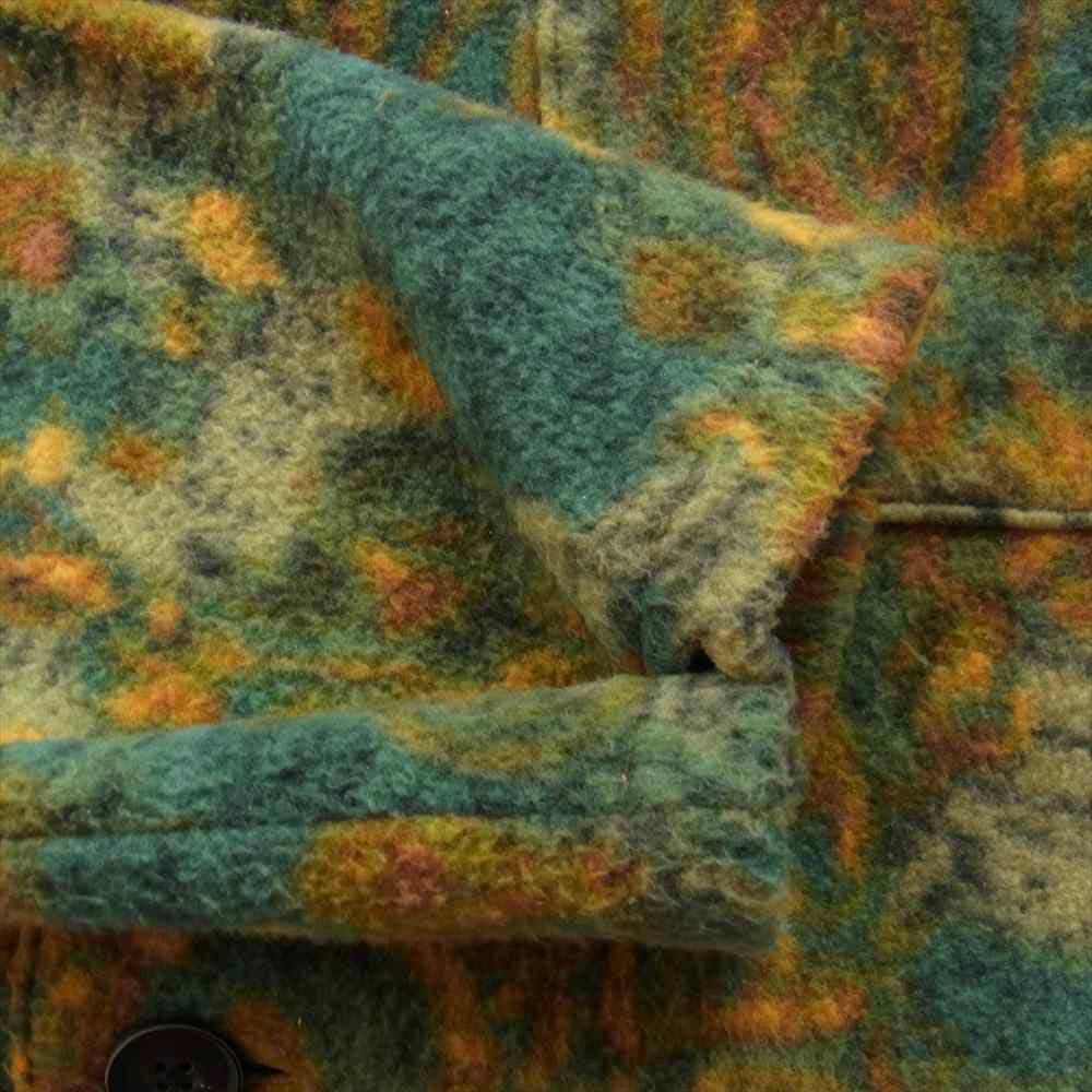 Supreme シュプリーム 21AW Paisley Fleece Shirt ペイズリー フリース シャツ グリーン系 オレンジ系 L【中古】