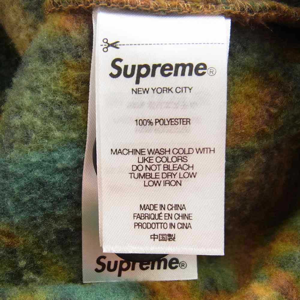 Supreme シュプリーム 21AW Paisley Fleece Shirt ペイズリー フリース シャツ グリーン系 オレンジ系 L【中古】