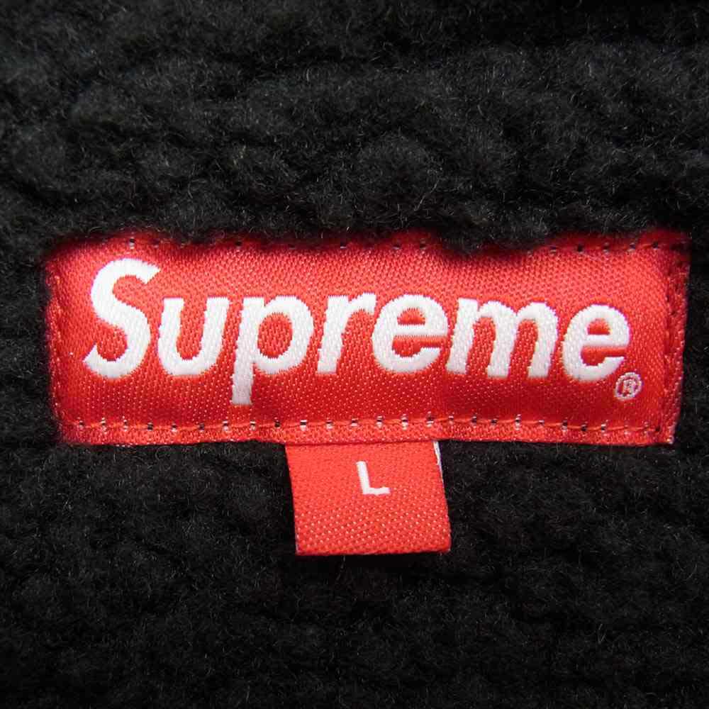 Supreme シュプリーム 21AW Studded Velvet Hooded Work Jacket スタッズ ベルベット ボア ジャケット ブラック系 L【美品】【中古】