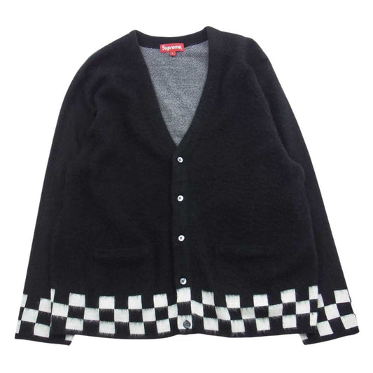 Supreme シュプリーム 21SS Brushed Checkerboard Cardigan チェッカー カーディガン ブラック系 L【中古】