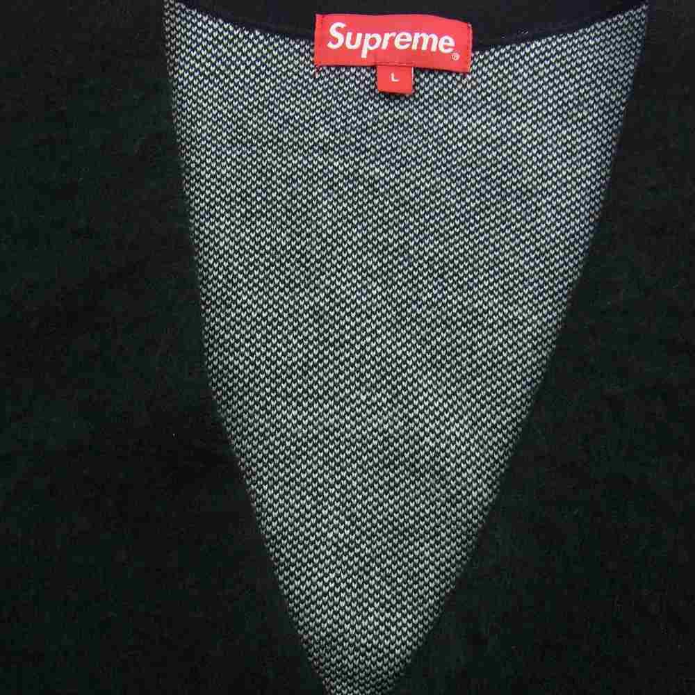 Supreme シュプリーム 21SS Brushed Checkerboard Cardigan チェッカー カーディガン ブラック系 L【中古】
