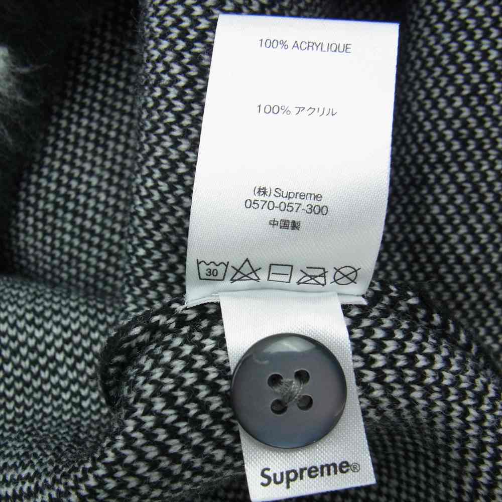 Supreme シュプリーム 21SS Brushed Checkerboard Cardigan チェッカー カーディガン ブラック系 L【中古】