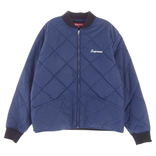 Supreme シュプリーム 21AW Quit Your Job Quilted Work Jacket キルティング ワーク ジャケット ネイビー系 L【美品】【中古】