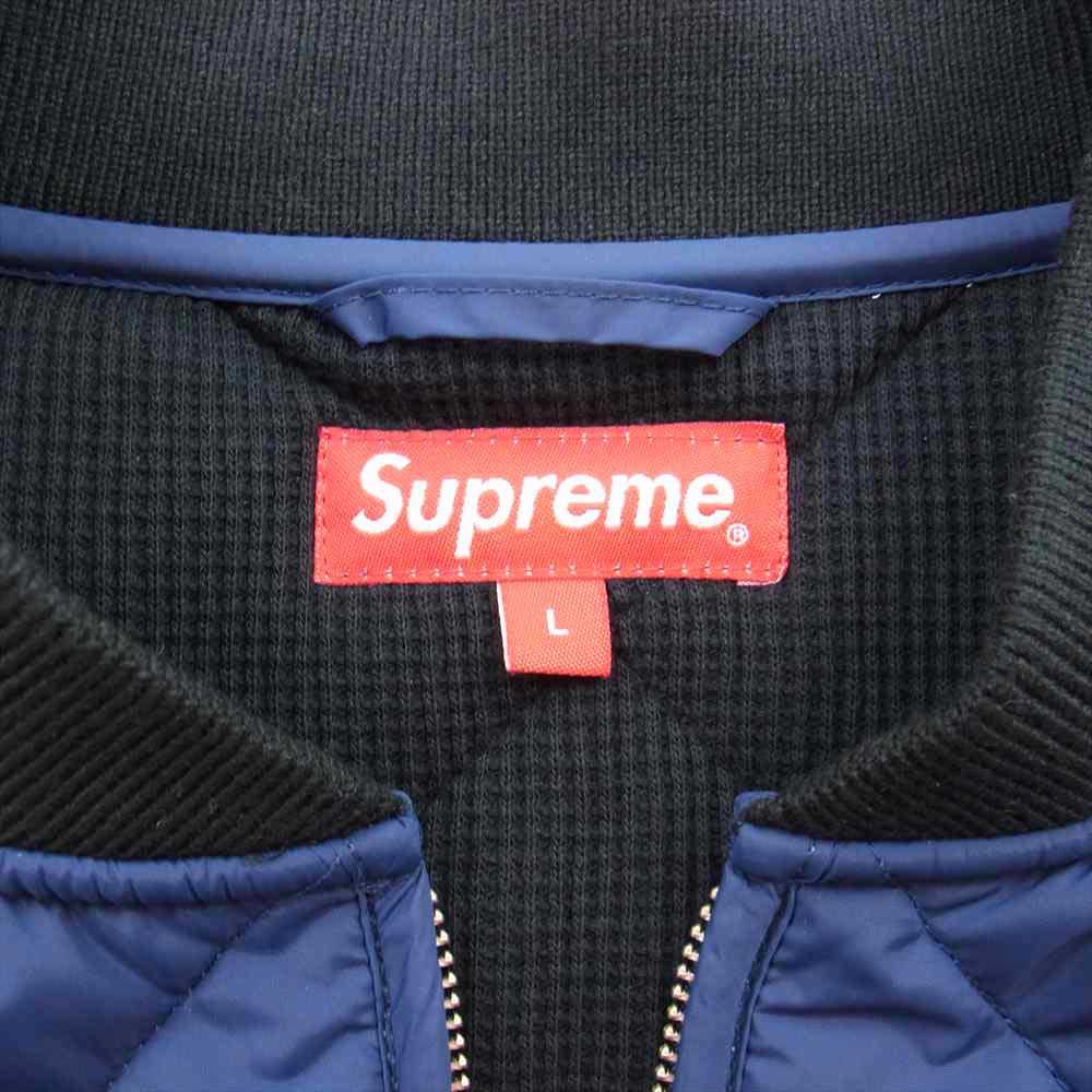 Supreme シュプリーム 21AW Quit Your Job Quilted Work Jacket キルティング ワーク ジャケット ネイビー系 L【美品】【中古】
