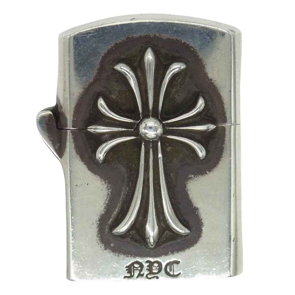 CHROME HEARTS クロムハーツ（原本無） ZIPPO V3 NYC 限定 スモールCHクロス ジッポ ライター シルバー系【中古】