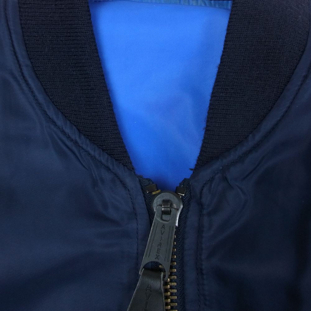 AVIREX アヴィレックス 6142176 MA-1 LIGHT ZONE フライト ジャケット ネイビー系 ブルー系 M【中古】