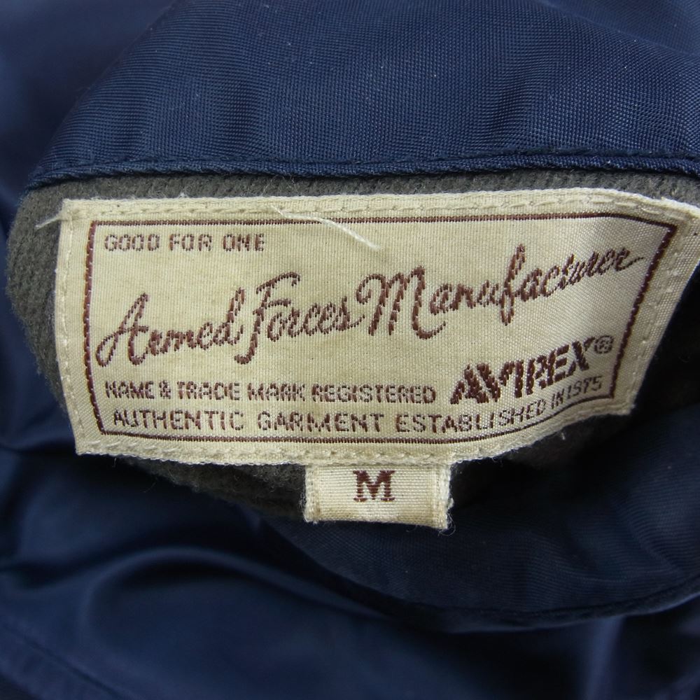 AVIREX アヴィレックス 6142176 MA-1 LIGHT ZONE フライト ジャケット ネイビー系 ブルー系 M【中古】