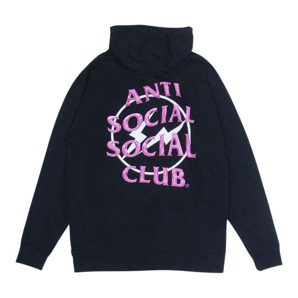 アンチソーシャルソーシャルクラブ FRAGMENT ASSC BOLT HOODIE フラグメント パーカー ブラック系 L【極上美品】【中古】