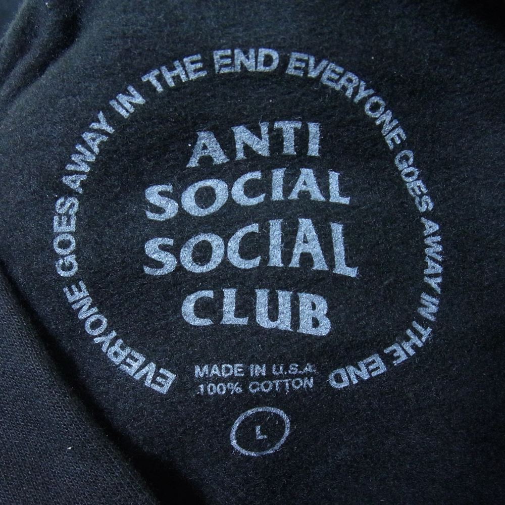 アンチソーシャルソーシャルクラブ FRAGMENT ASSC BOLT HOODIE フラグメント パーカー ブラック系 L【極上美品】【中古】