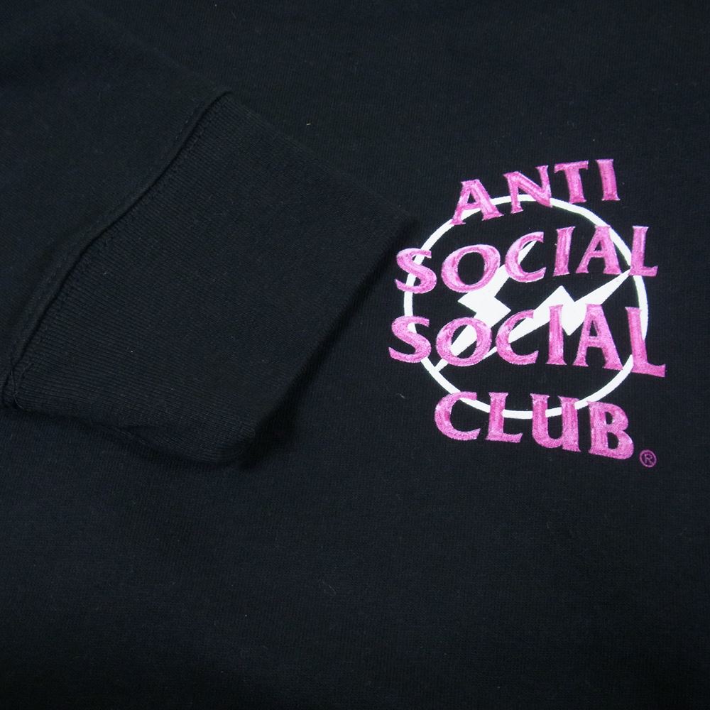 アンチソーシャルソーシャルクラブ FRAGMENT ASSC BOLT HOODIE フラグメント パーカー ブラック系 L【極上美品】【中古】