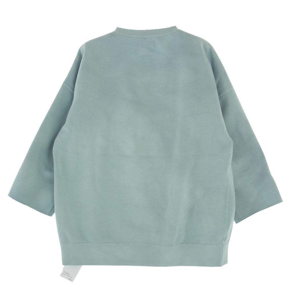 VISVIM ビズビム 18AW 0118205010020 JUMBO SWEAT CREW 3/4 UNEVEN DYE ジャンボ スウェット ライトブルー系 3【美品】【中古】