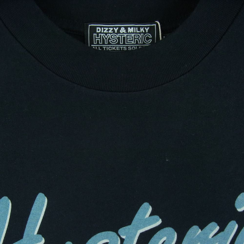 HYSTERIC GLAMOUR ヒステリックグラマー 02223CL21 LIPS TEAR プリント 長袖 Tシャツ ブラック系 L【新古品】【未使用】【中古】