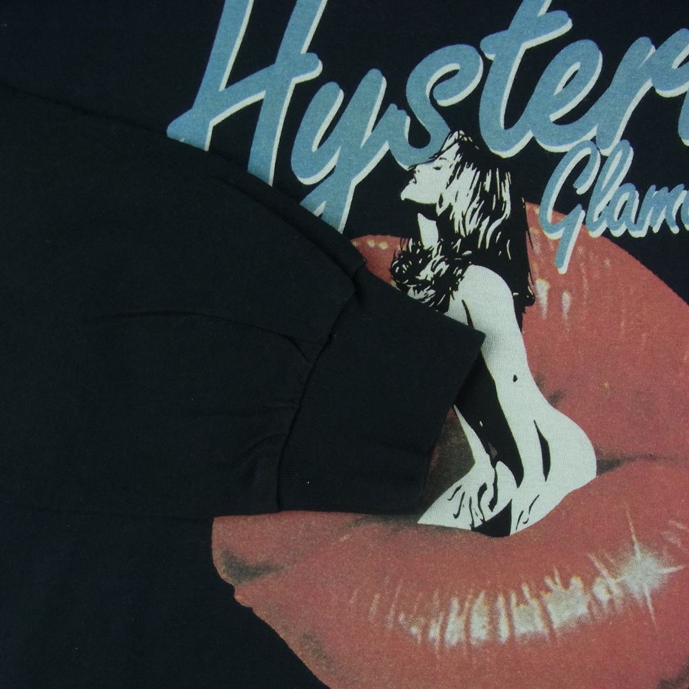 HYSTERIC GLAMOUR ヒステリックグラマー 02223CL21 LIPS TEAR プリント 長袖 Tシャツ ブラック系 L【新古品】【未使用】【中古】