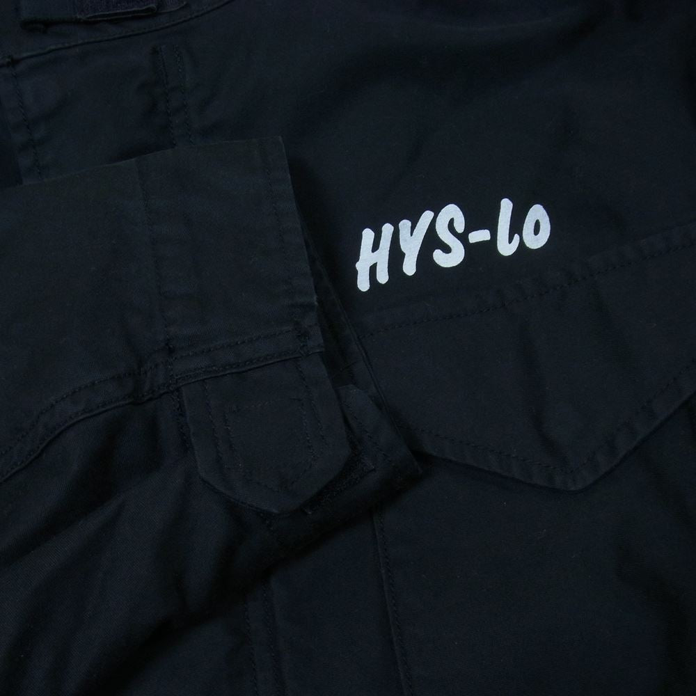 HYSTERIC GLAMOUR ヒステリックグラマー 22AW 02223AB21 野口強 TSUYOSHI NOGUCHI AGAINST THE WORLD M-65 ガール プリント フィールド ミリタリー ジャケット ブラック系 L【極上美品】【中古】