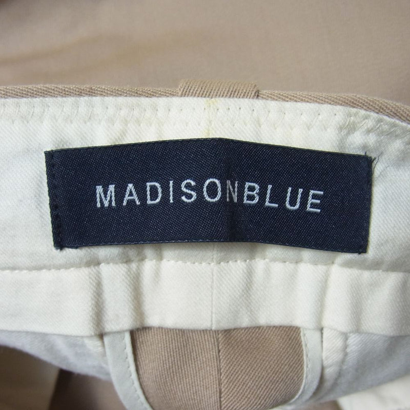 MADISON BLUE マディソンブルー MB174-3022 W/C HIGH WAIST CHINO ウール チノ パンツ ベージュ系 00【中古】