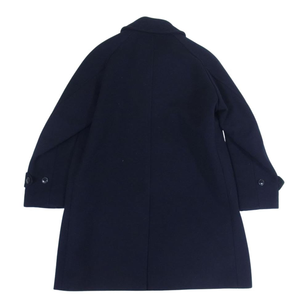 COMOLI コモリ 14F-04003 CAVALIER MELTON BALCOLLAR COAT ウール バルカラー ステンカラー コート ダークネイビー系  0 【中古】
