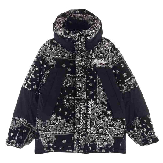 ファーストダウン 203-1501 FREAKS STORE 別注 バンダナ ダウン ジャケット ブラック系 S【中古】