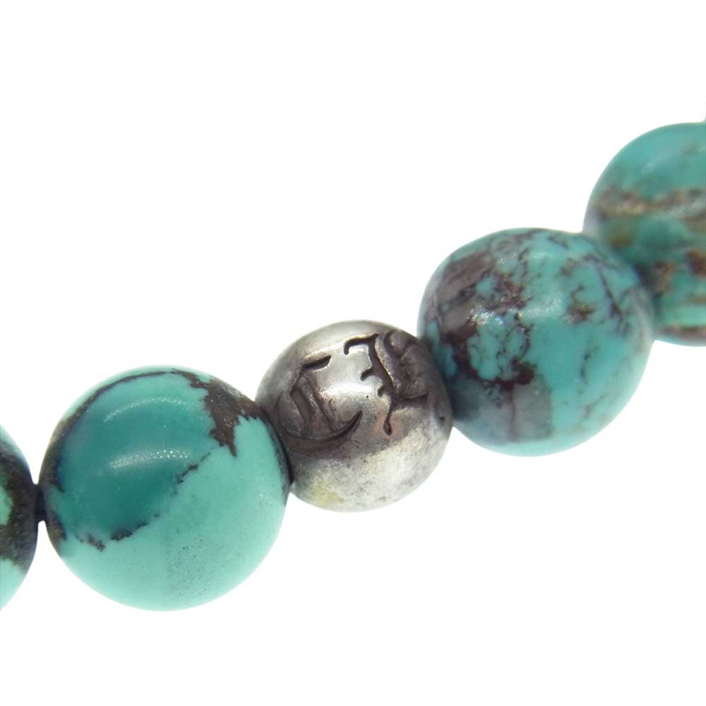 CHROME HEARTS クロムハーツ（原本有） BEAD 8mm  ターコイズ ビーズ ブレスレット ライトブルー系【中古】