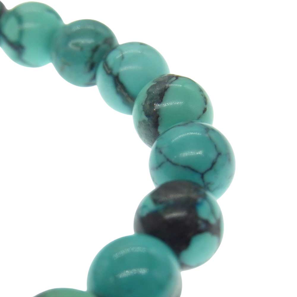 CHROME HEARTS クロムハーツ（原本有） BEAD 8mm  ターコイズ ビーズ ブレスレット ライトブルー系【中古】