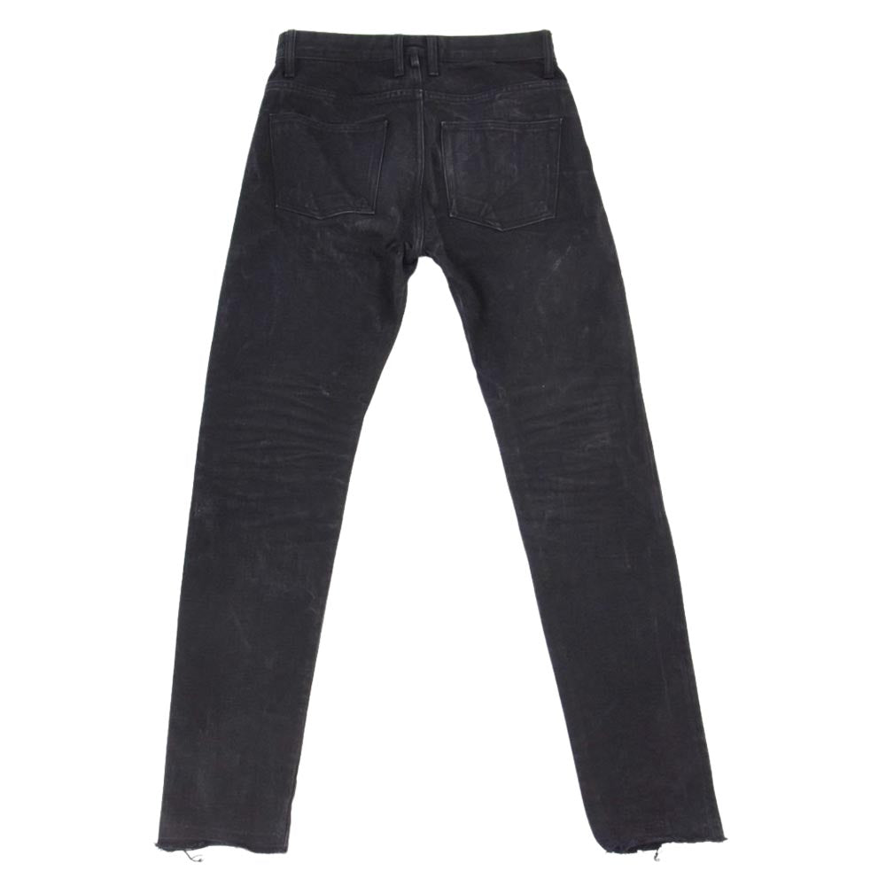 CHROME HEARTS クロムハーツ（原本無） フレアニー ウォッシュ ブラック デニム パンツ クロスボール ボタン ブラック系 28【中古】