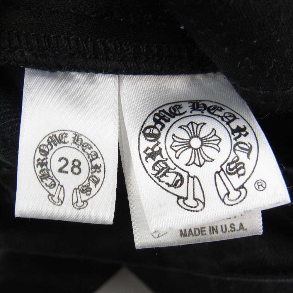 CHROME HEARTS クロムハーツ（原本無） フレアニー ウォッシュ ブラック デニム パンツ クロスボール ボタン ブラック系 28【中古】