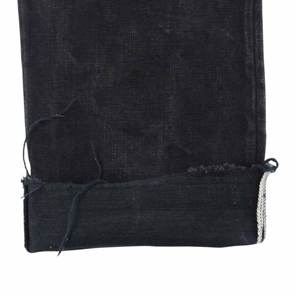 CHROME HEARTS クロムハーツ（原本無） フレアニー ウォッシュ ブラック デニム パンツ クロスボール ボタン ブラック系 28【中古】