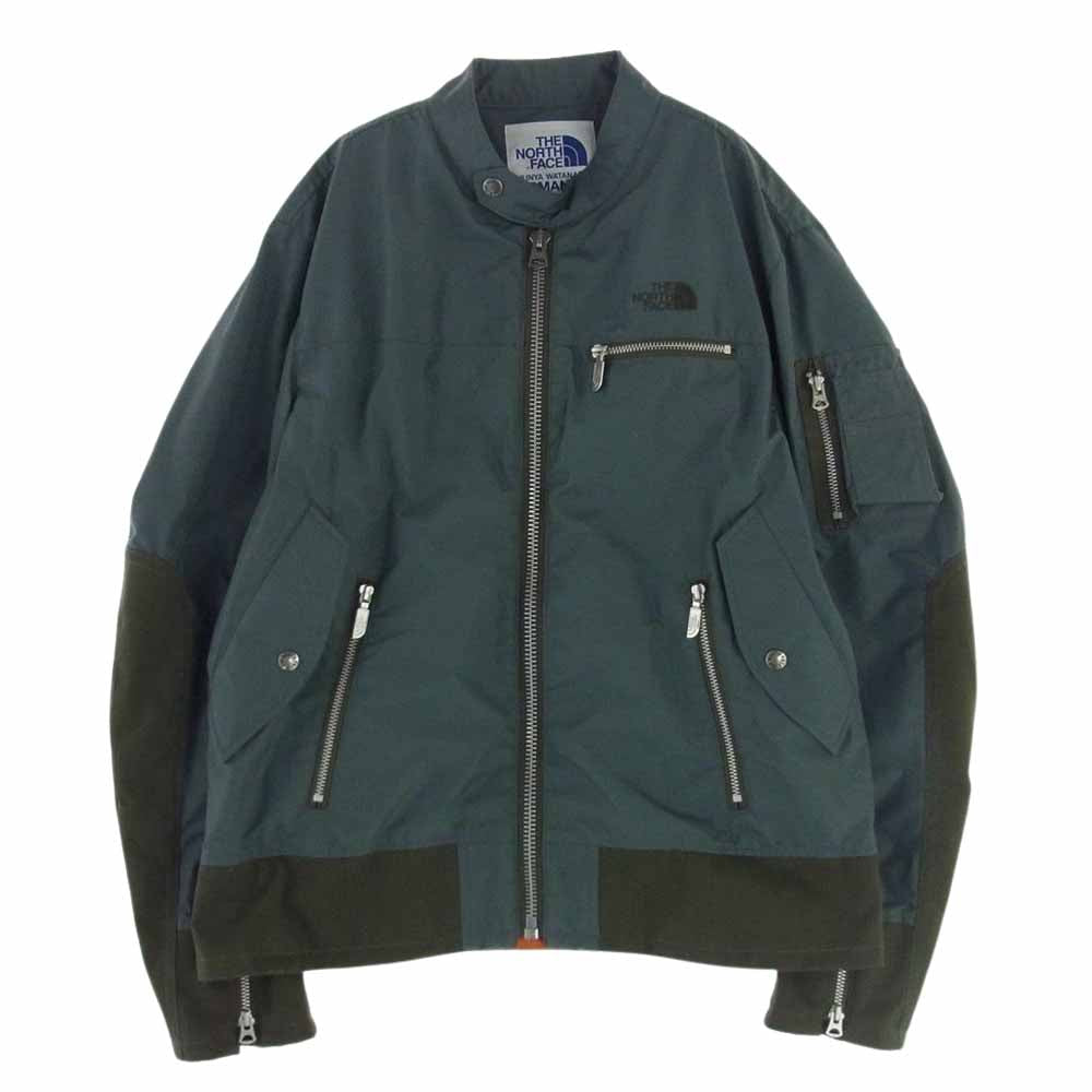 ジュンヤワタナベマン THE NORTH FACE ノースフェイス 22SS WJ-J901 GORE-TEX INFINIUM ライダース ジャケット グリーン系 カーキ系 M【新古品】【未使用】【中古】