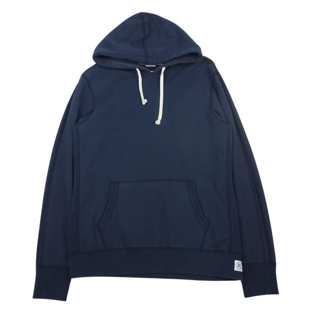 REIGNING CHAMP レイニングチャンプ コットン プルオーバー パーカー ネイビー系 S【中古】