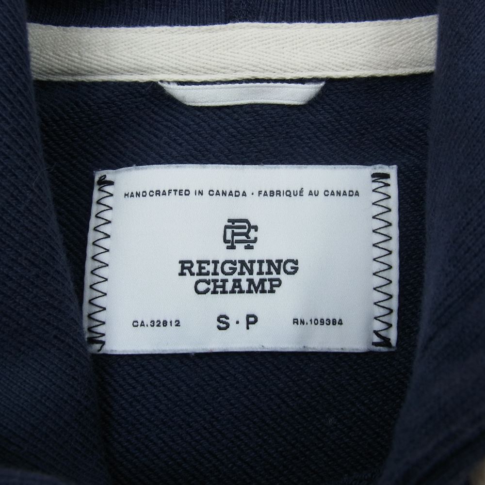 REIGNING CHAMP レイニングチャンプ コットン プルオーバー パーカー ネイビー系 S【中古】