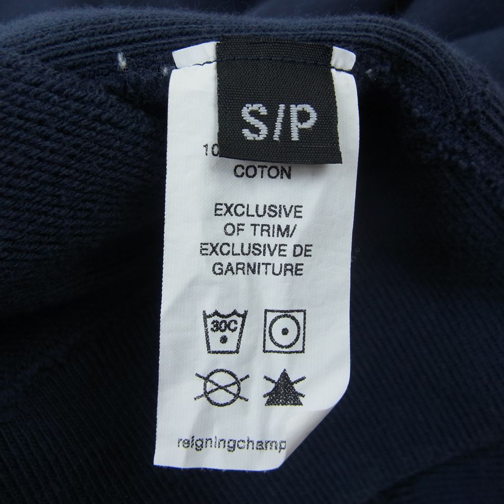 REIGNING CHAMP レイニングチャンプ コットン プルオーバー パーカー ネイビー系 S【中古】