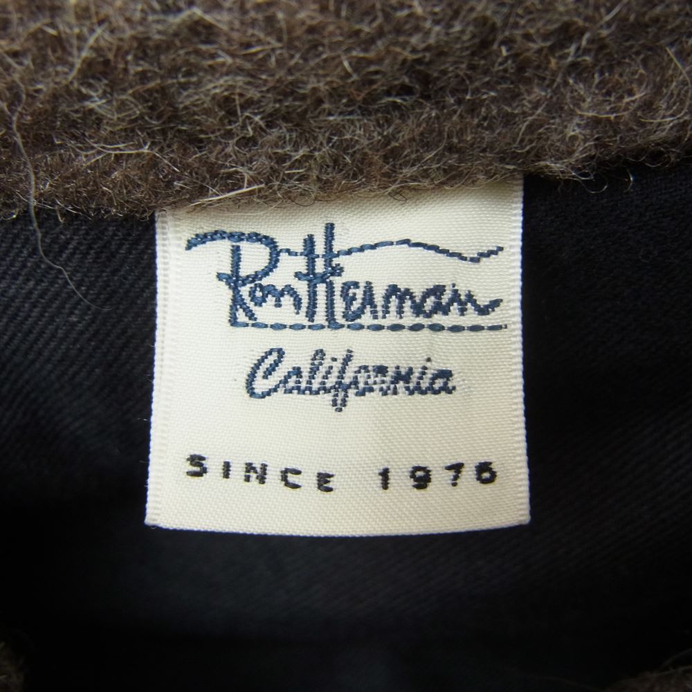 Ron Herman ロンハーマン 422040100-1079 国内正規品 グリズリー ジャケット 熊ジャン レザー ウール 切替 ブルゾン ブラウン系 S【中古】